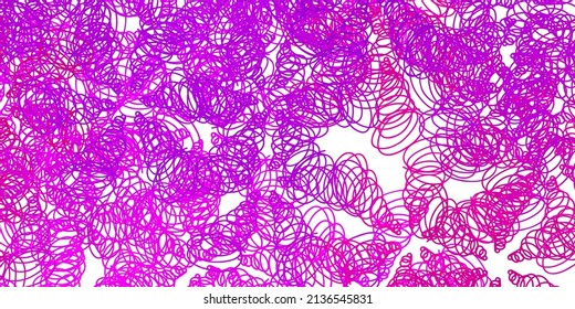 Light pink vector template with curved lines. Illustration in abstract style with gradient curved.  Smart design for your promotions.