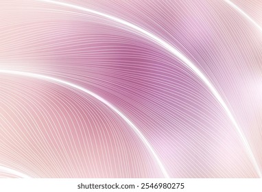 Light Pink vector template with curved lines. Brand new colorful illustration in curved style. Background for cell phone screens.