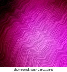 Light Pink vector template with curves. Gradient illustration in simple style with bows. Pattern for booklets, leaflets.