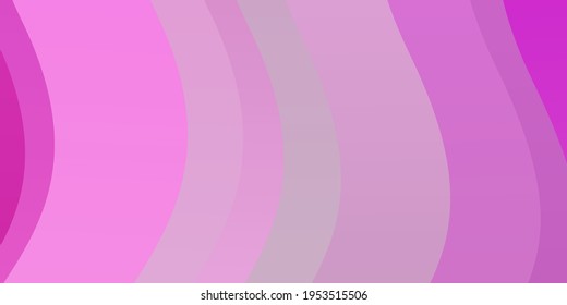 Light Pink vector template with curves. Colorful illustration in circular style with lines. Pattern for booklets, leaflets.