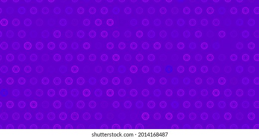 Light Pink vector template with esoteric signs. Abstract illustration with gothic gradient shapes. Simple base for your occult design.