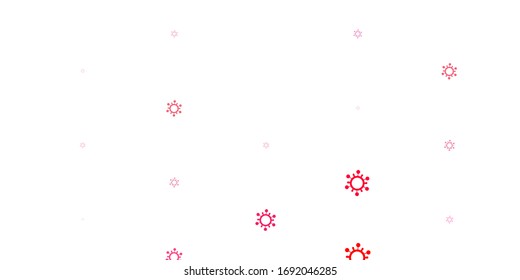 Light Pink vector template with flu signs. Colorful abstract illustration with gradient medical shapes. Design for biohazard warning.
