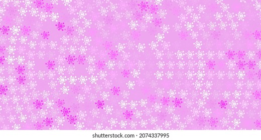 Light Pink vector template with flu signs. Colorful abstract illustration with gradient medical shapes. Wallpaper for health protection.