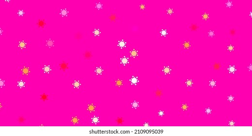 Light pink vector template with flu signs. Colorful abstract illustration with gradient medical shapes. Simple drawing against danger fever.