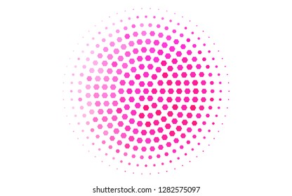Light Pink vector template in hexagonal style. Design in abstract style with hexagons. Pattern for ads, leaflets.