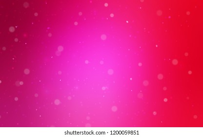 Light Pink vector template with ice snowflakes. Shining colored illustration with snow in christmas style. New year design for your ad, poster, banner.