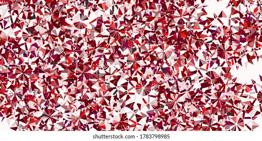 Light pink vector template with ice snowflakes. Colorful snow elements in decorative christmas style. New year websites pattern.