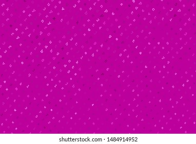 Light Pink vector template with isolated letters. Modern geometrical illustration with ABC english symbols. Smart design for promotion of university.