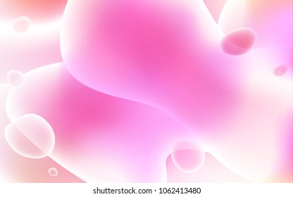 Light Pink vector template with lava shapes. Brand-new colored illustration in memphis style with gradient. Brand-new design for your ads, poster, banner.