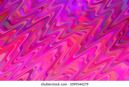 Light Pink vector template with lava shapes. Modern gradient abstract illustration with bandy lines. The elegant pattern for brand book.