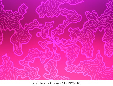 Light Pink vector template with lava shapes. Colorful abstract illustration with gradient lines. Marble design for your web site.
