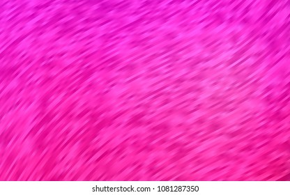 Light Pink vector template with lines, ovals. Shining illustration, which consist of blurred lines, circles. The best blurred design for your business.