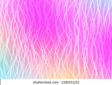 Light Pink vector template with lines, ovals. Geometric illustration in marble style with gradient.  Textured wave pattern for backgrounds.