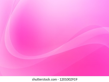 Light Pink vector template with lines, ovals. Blurred geometric sample with gradient bubbles.  The elegant pattern for brand book.