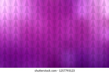 Light Pink vector template with lines, triangles. Illustration with set of colorful triangles, lines. Best design for poster, banner.