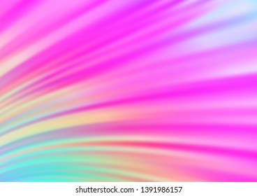 Light Pink vector template with lines, ovals. Shining crooked illustration in marble style. A completely new template for your business design.