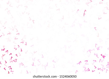 Light Pink vector template with lines. Glitter abstract illustration with wry lines. A new texture for your  ad, booklets, leaflets.