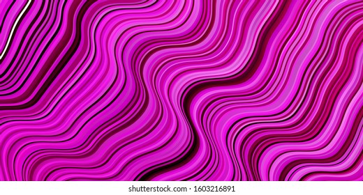Light Pink vector template with lines. Abstract gradient illustration with wry lines. Template for cellphones.