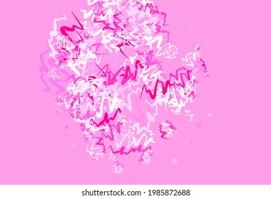 Light Pink vector template with lines. Colorful abstract illustration with gradient lines. A new texture for your  ad, booklets, leaflets.
