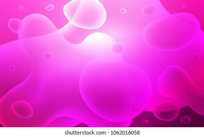 Light Pink vector template with liquid shapes. Creative illustration in halftone memphis style with gradient. New composition for your brand book.