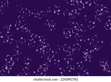 Light Pink vector template with math simbols. Shining colorful illustration with isolated Digit signs. Smart design for university advert.