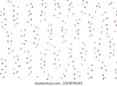 Light Pink vector template with musical symbols. Abstract illustration with colorful symbols of melody. Pattern for festival leaflets.