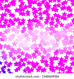 Light Pink vector template with neon stars. Decorative illustration with stars on abstract template. Pattern for websites, landing pages.