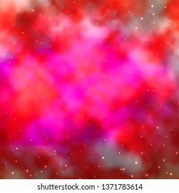 Light Pink vector template with neon stars. Modern geometric abstract illustration with stars. Pattern for wrapping gifts.