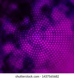 Light Pink vector template with neon stars. Blur decorative design in simple style with stars. Pattern for new year ad, booklets.