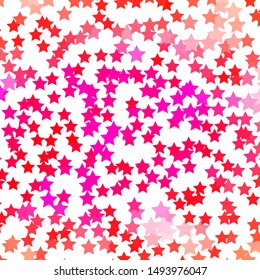 Light Pink vector template with neon stars. Colorful illustration with abstract gradient stars. Pattern for websites, landing pages.
