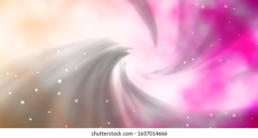 Light Pink vector template with neon stars. Blur decorative design in simple style with stars. Pattern for wrapping gifts.