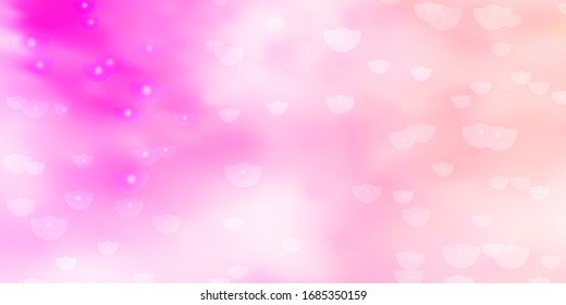 Light Pink vector template with neon stars. Colorful illustration in abstract style with gradient stars. Theme for cell phones.