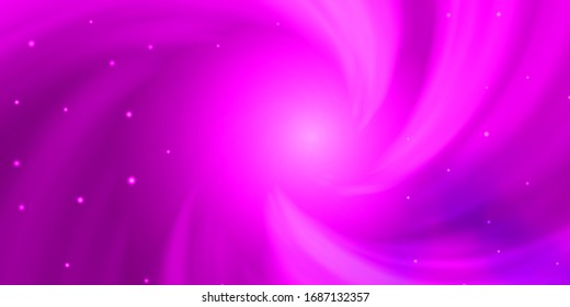 Plantilla vectorial rosa claro con estrellas de neón. Diseño decorativo deslucido y de estilo sencillo con estrellas. Patrón para anuncios de año nuevo, folletos.