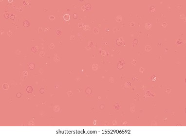 Light Pink vector template with organic meal. Illustration with set of fresh food in doodle style. Design for ad, poster, banner of cafes or restaurants.