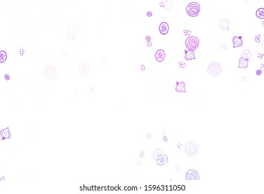 Light Pink vector template with organic meal. Decorative illustration with food on abstract template. Pattern for menu of cafes, bars, restaurants.