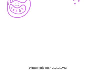 Light Pink vector template with organic meal. Abstract background with colorful Fast Food illustrations. Doodle design for your business advert of cafes.