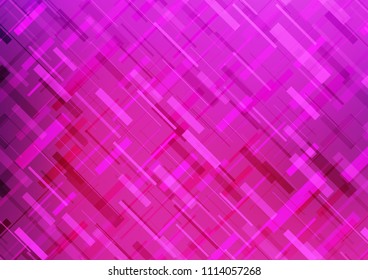 Light Pink vector template with repeated sticks. Glitter abstract illustration with colored sticks. The pattern can be used as ads, poster, banner for commercial.
