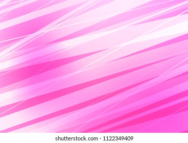 Light Pink vector template with repeated sticks. Glitter abstract illustration with colored sticks. The pattern can be used for busines ad, booklets, leaflets