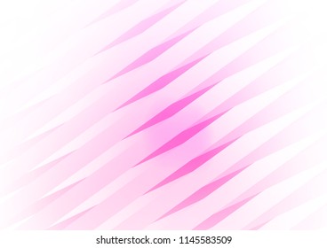 Light Pink vector template with repeated sticks. Decorative shining illustration with lines on abstract template. Smart design for your business advert.
