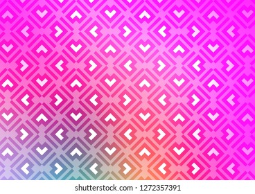Light Pink vector template with repeated sticks. Decorative shining illustration with lines on abstract template. Pattern for business booklets, leaflets.