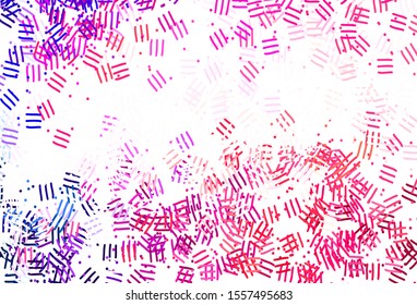 Light Pink vector template with repeated sticks, dots. Blurred decorative design in simple style with lines. Pattern for ads, posters, banners.