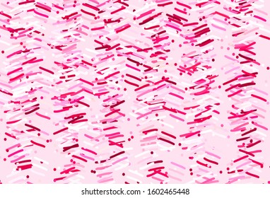 Light Pink vector template with repeated sticks. Modern geometrical abstract illustration with Lines. Best design for your ad, poster, banner.