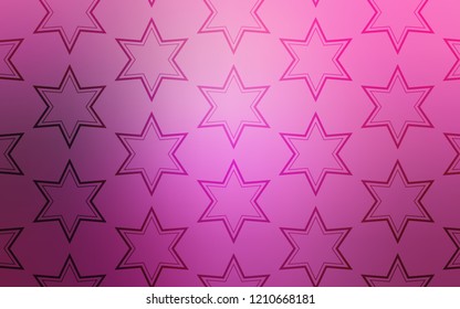 Light Pink vector template with sky stars. Modern geometrical abstract illustration with stars. Pattern for wrapping gifts.