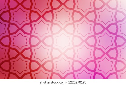Light Pink vector template with sky stars. Glitter abstract illustration with colored stars. Pattern for wrapping gifts.