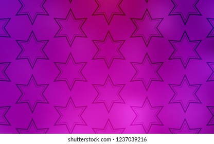 Light Pink vector template with sky stars. Decorative illustration with stars on abstract template. Template for sell phone backgrounds.