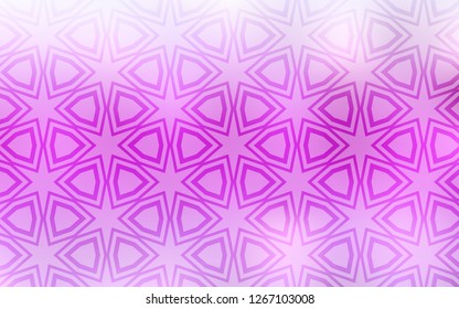Light Pink vector template with sky stars. Stars on blurred abstract background with gradient. Pattern for websites, landing pages.