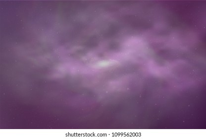 Light Pink vector template with space stars. Shining illustration with sky stars on abstract template. Pattern for astrology websites.