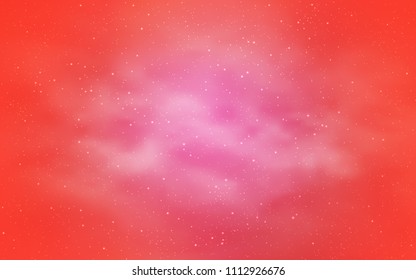 Light Pink vector template with space stars. Space stars on blurred abstract background with gradient. Smart design for your business advert.