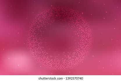 Light Pink vector template with space stars. Modern abstract illustration with Big Dipper stars. Template for cosmic backgrounds.