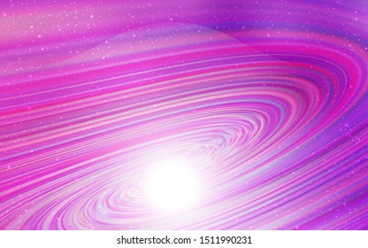 Light Pink vector template with space stars. Space stars on blurred abstract background with gradient. Pattern for futuristic ad, booklets.
